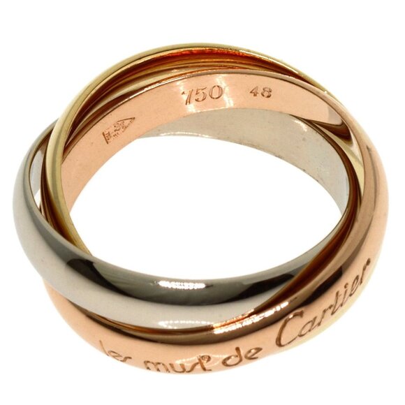 CARTIER 18k Yellow Gold Trinity Ring #48 - Picture 3 of 9